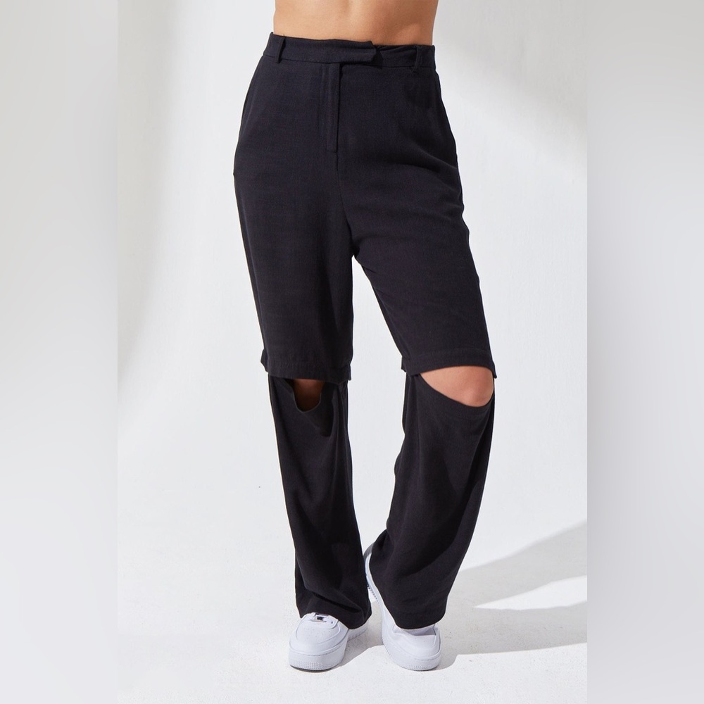 Noli ESSENTIAL LINEN PANT - BLACK